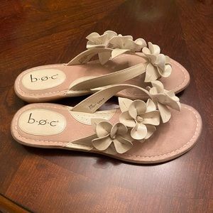 boc cream flower sandals
